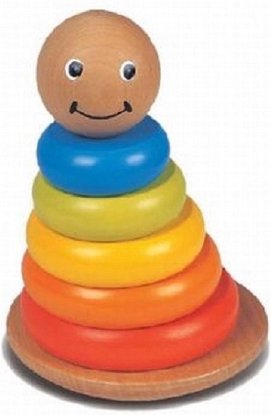 Houten piramide stapeltoren magnetisch van Houten