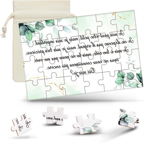 Houten puzzel aankondiging zwangerschap cadeau toekomstige vader grootvader - 100 stukjes - gender reveal - verrassing voor familie van Merkloos