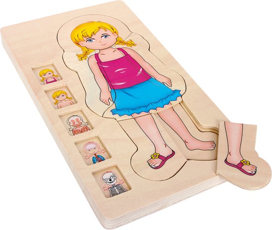 Houten puzzel "meisje" -  29 stukken - Kinderpuzzel 3 jaar van Moodzz