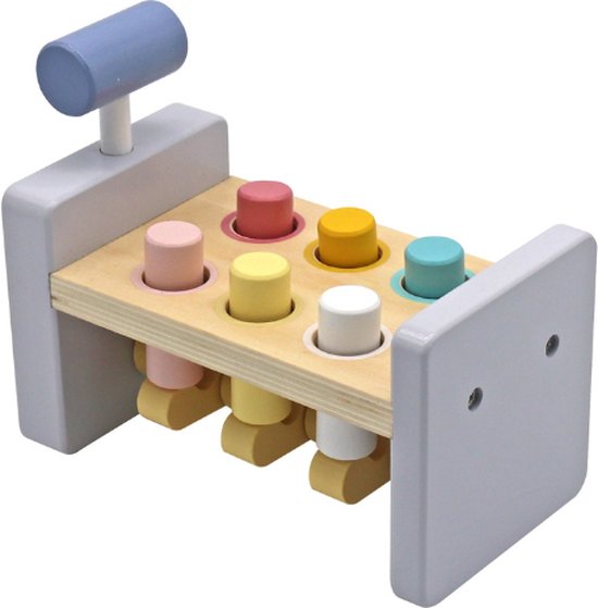 Houten Speelgoed - Hamertje Tik - 20x11x11cm van Mamamemo