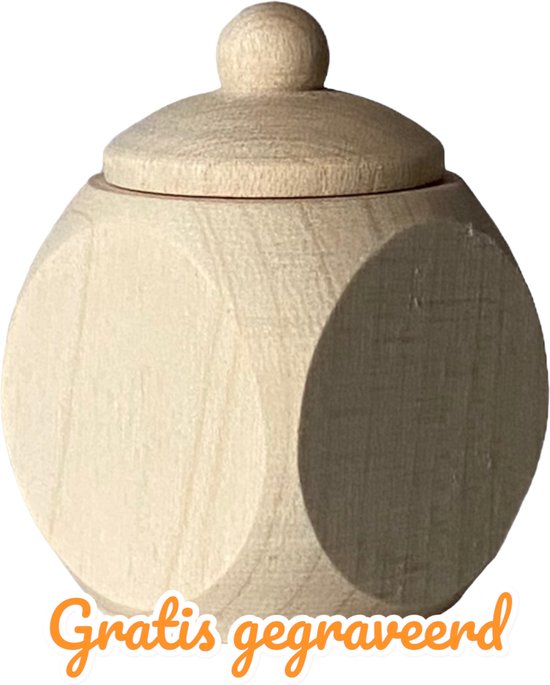 Houten tandendoosje - Gratis gegraveerd met naam - Babycadeau - tanden wisselen - baby kado van Bébé Basics