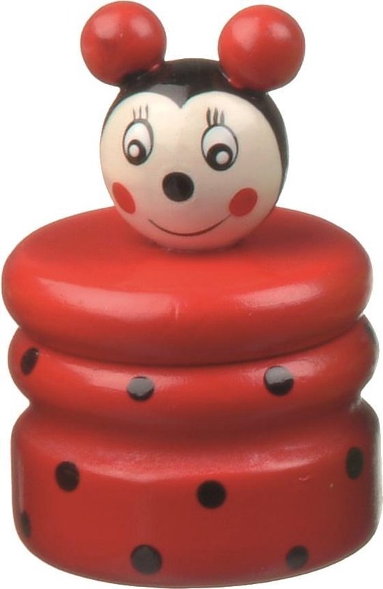 Houten Tandendoosje lieveheersbeestje van Jollein