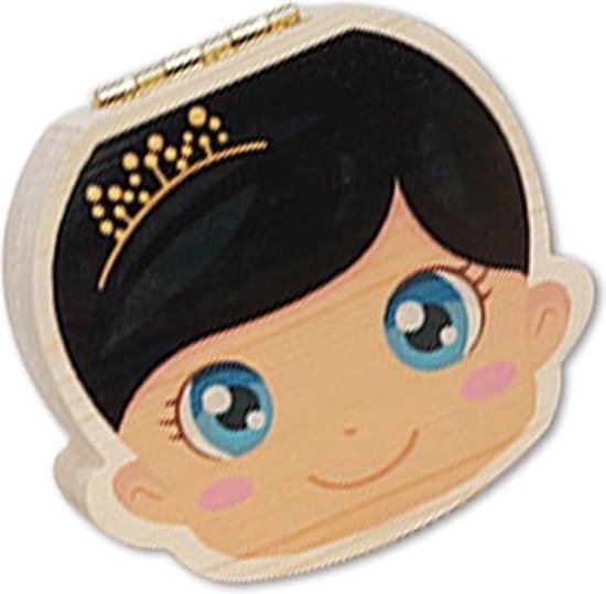 Houten Tandendoosje voor Melk Tanden van Tandenfee – Meisje - Zwart van Hompel.