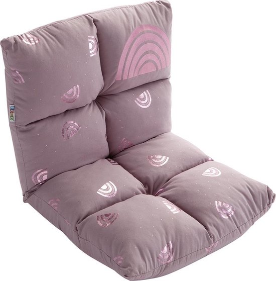 howa 2 in 1 Kinderfauteuil + Kinderlounger - 6-voudig verstelbare rugleuning "rainbow" roze 86011 van howa