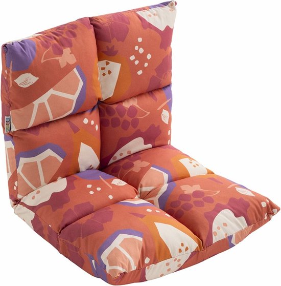 howa 2 in 1 Kinderfauteuil + Kinderlounger Vloerstoel vor Kinderen - 6-voudig verstelbare rugleuning "colorful red" 8603 van howa