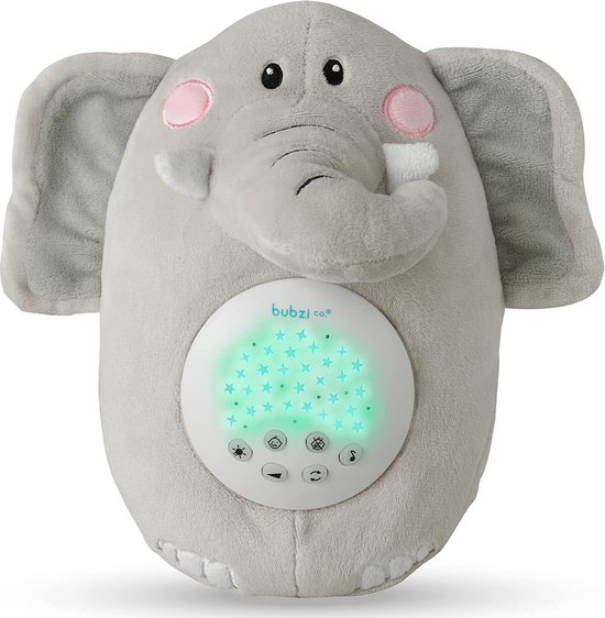 Huil Geactiveerde Sensor Baby Speelgoed Olifant Wit Ruis Muziekdoos - Peuter Slaaphulp Nachtlicht - Unieke Baby Meisje Cadeaus & Baby Jongen Cadeaus - Draagbare Baby Muziekdoosjes - Nieuw Baby Cadeau - Genderneutraal van de snooze olifant