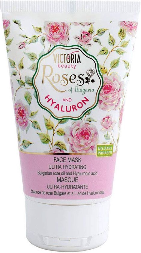 Hydraterende natuurlijke rozen gezicht masker met hyaluron voor stralende en jonge huid 100ml van Merkloos