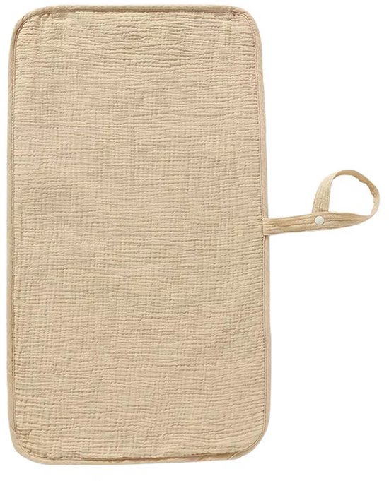 Hydrofiel verschoonmatje met bamboe voering - Waterproof - beige (35×60 cm) - Wasbaar in de wasmachine van Hydrofiel