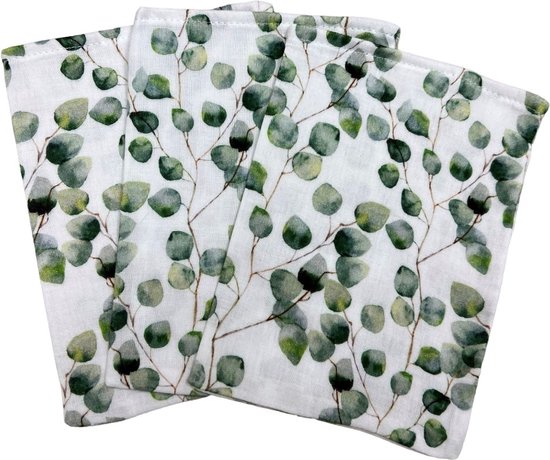 hydrofiel washandjes set van 3 groene takjes