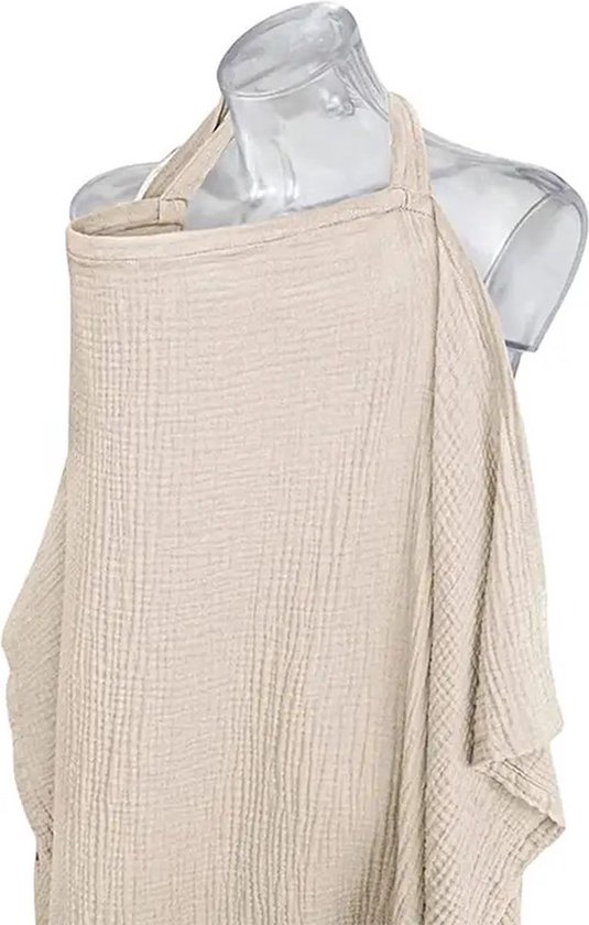 Hydrofiele Borstvoedingsdoek Taupe - Voedingsdoek & Afschermdoek voor Moeders - Ademend & Verstelbaar van Merkloos
