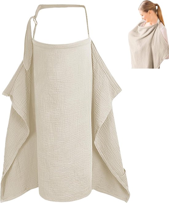 Hydrofiele Borstvoedingsdoek - Voedingsdoek - stijlvolle doek-Afschermdoek - Taupe van Babyjem