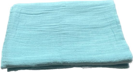 hydrofiele doek 120x120cm-bakerdoek - lichtblauw-wikkeldoek van Fabs World
