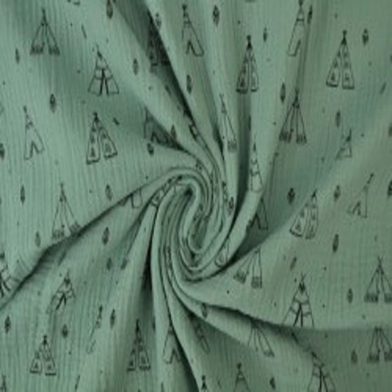 Hydrofiele doek / baby old green 2 / 130 cm bij 130 cm van Hydrofiel
