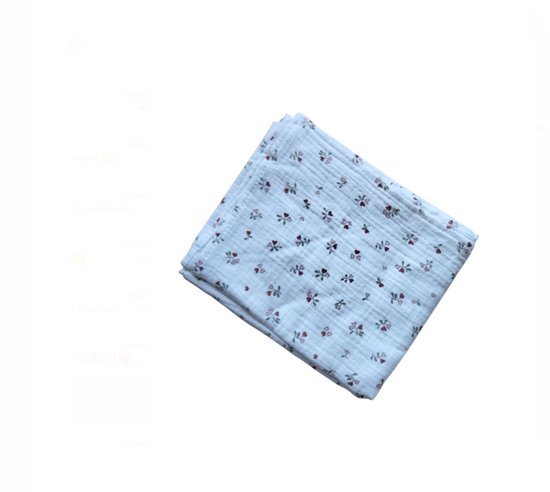 Hydrofiele doek XL - Swaddle - Baby muslin swaddle - Kraamcadeau - Katoenen mousseline baby deken - Baby badhanddoek - 80x65 - Hartjes van Little Dreamzzz