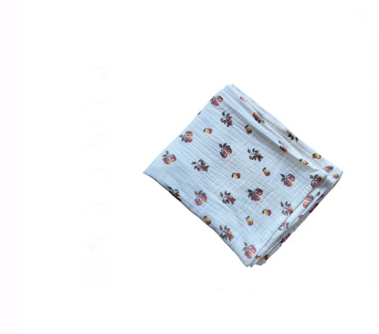 Hydrofiele doek XL - Swaddle - Baby muslin swaddle - Kraamcadeau - Katoenen mousseline baby deken - Baby badhanddoek - 80x65 - Peertjes
