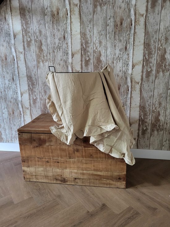 Hydrofiele doek XXL - Swaddle - Baby muslin swaddle - Kraamcadeau - Katoenen mousseline baby deken - Baby badhanddoek - Ruffels - 120x120 - Zand van Ruffels