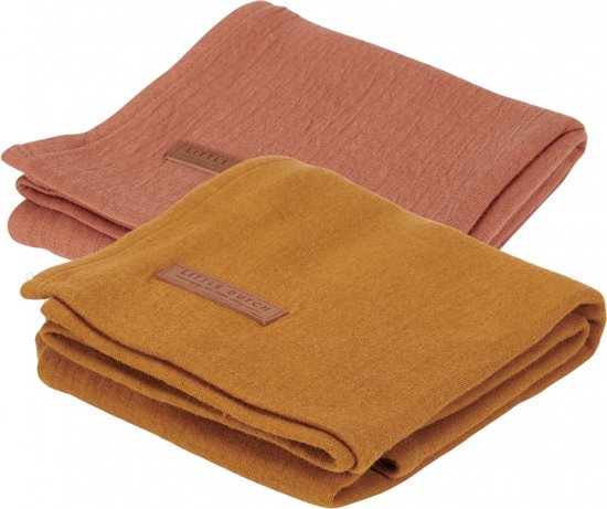 Hydrofiele doeken 70 x 70  Pure Rust / Pure Ochre Spice