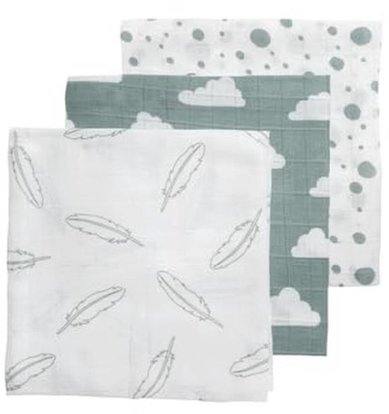 Hydrofiele Luiers 3-Pack - 70x70 cm, Super Zacht en Sneldrogend van Merkloos