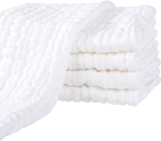 Hydrofiele Luiers en Spuugdoekjes Set - 5-delige Katoenen Luiers 70x70cm, Sterk Absorberend en Kookvast van Hydrofiel