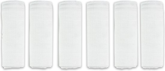 Hydrofiele Luiers - Hydrofiele Doeken - 70 x 80 cm - 6 pack - Wit- EU gefabriceerd – Fensilo van Merkloos