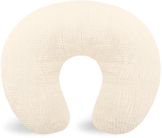 Hydrofiele Voedingskussenhoes - Beige - 67x58 cm - past op de IKEA Len voedingskussen - Kussensloop - Hoes Zonder Kussen