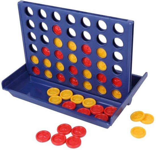 IBBO® - Reisspel - 4 Op een rijtje - Mini - Denkspel speelgoed - kinderen en volwassenen - Blauw van IBBO