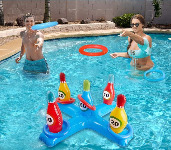 Ibenzoa® Complete Opblaasbare Zwembadspeelset voor Zomerplezier en Watergevechtspellen voor Kinderen en Volwassenen