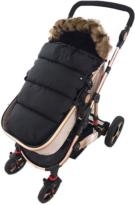 Ibenzoa® Universele voetenzak met fleece voering voor diverse kinderwagens en buggy's van Merkloos