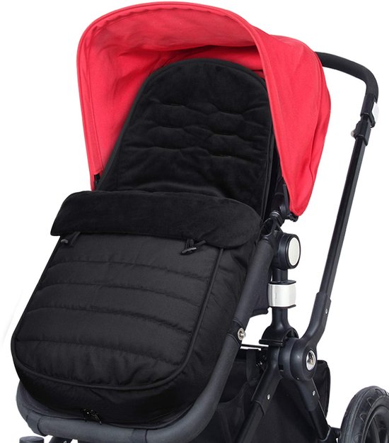 Ibenzoa® Warme en Waterdichte Voetenzak voor Kinderwagen en Buggy in Zwart