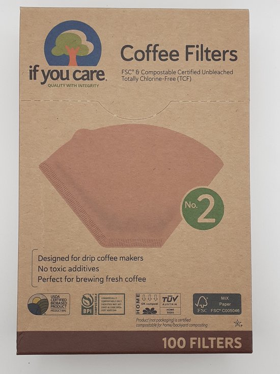 If You Care Koffiefilters N2 van Merkloos