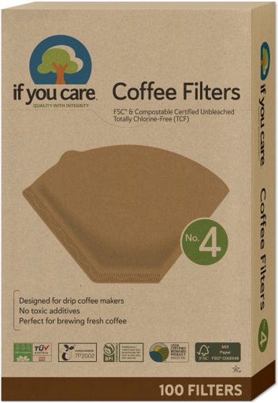 If You Care Koffiefilters N4 van Merkloos