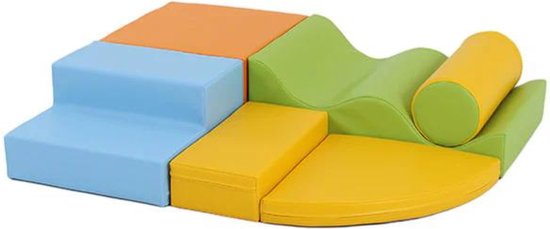 Iglu Soft Play set Explorer - foam blokken 6 stuks lichte kleuren - zachte bouwblokken voor kinderen van Iglu