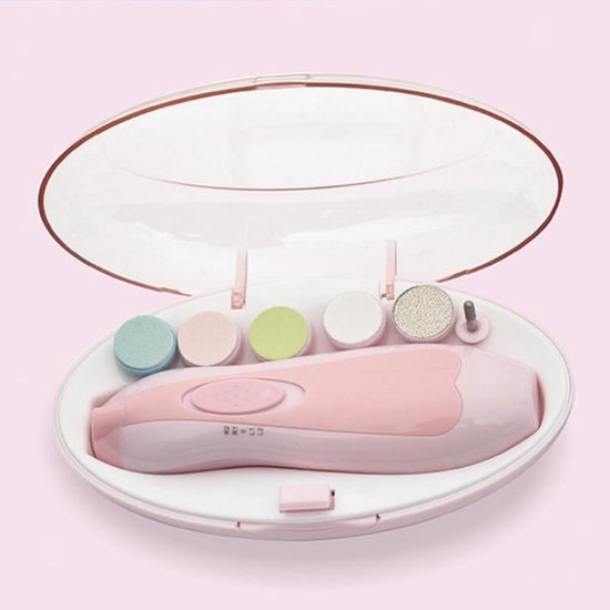 IGOODS Electrische Baby nagelset - Baby NagelKnipper & Nageltrimmer - veilig en zacht - voor baby en volwassenen - ultra stil (slapend knippen) - draadloos - Pink van Igoods