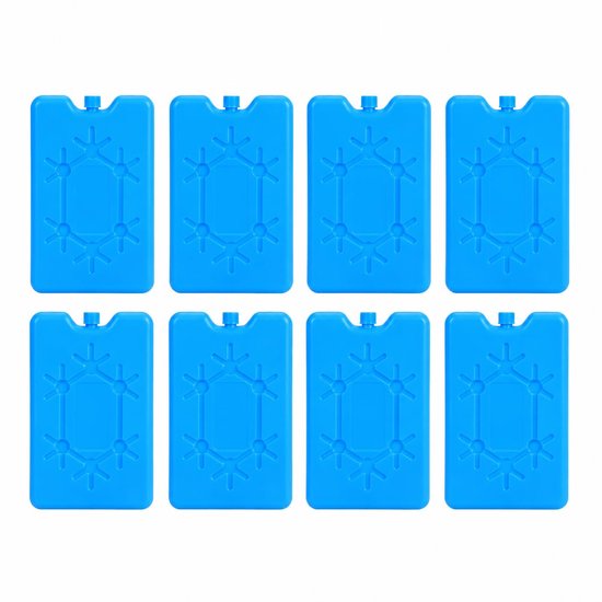 IJsblokken 8 stuks - 200 ml - kleine en dunne koelblokken - herbruikbaar voor reizen en camping - ShopVlot