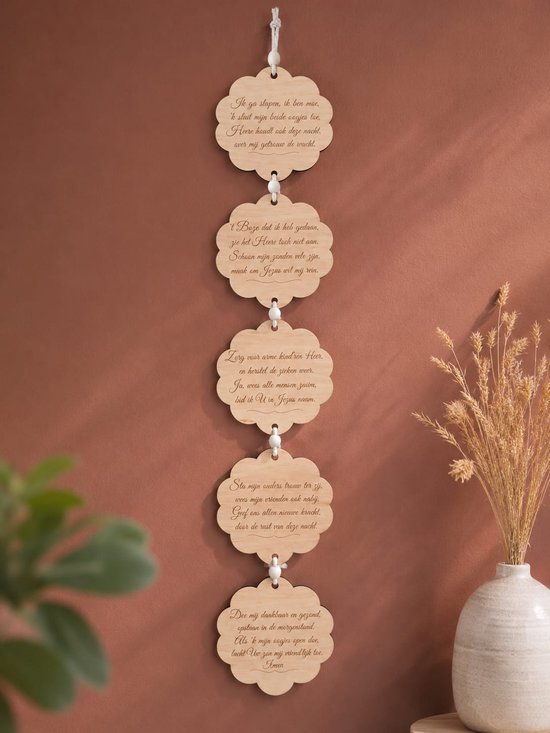 Ik ga slapen ik ben moe - muurketting van 90 cm - kinderkamerdecoratie