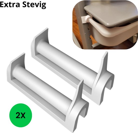 Ikea Trofast opbergbak adapter voor Tripp Trapp kinderstoel - Wit - V2 - Verstevigde versie - 2 stuks - van Sonomo