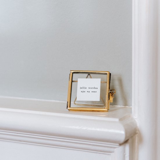 IKPAKJEIN – Staand lijstje goud – ‘Jullie worden opa en oma’ – Geboorteaankondiging – Opa en oma - Cadeautje – Zwangerschap aankondiging - Baby reveal van Merkloos