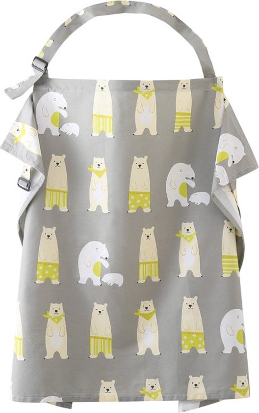 IL BAMBINI - Borstvoedingsdoek - Doek voor het afschermen van borstvoeding - Grijs ijsbeer van IL BAMBINI