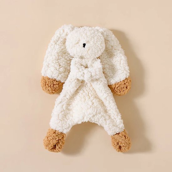 Il Bambini - heerlijke zachte grote knuffel - cremekleur konijn - met ratel - knuffeldoekje - kraamcadeau - babykado van IL BAMBINI