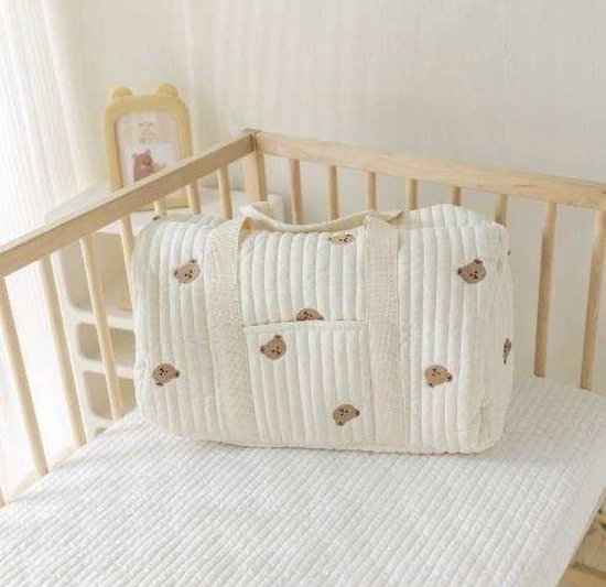 Il Bambini - luiertas - Mombag - Schoudertas - Verzorgingstas - Kraamcadeau - Large - Duffel - Beer van IL BAMBINI