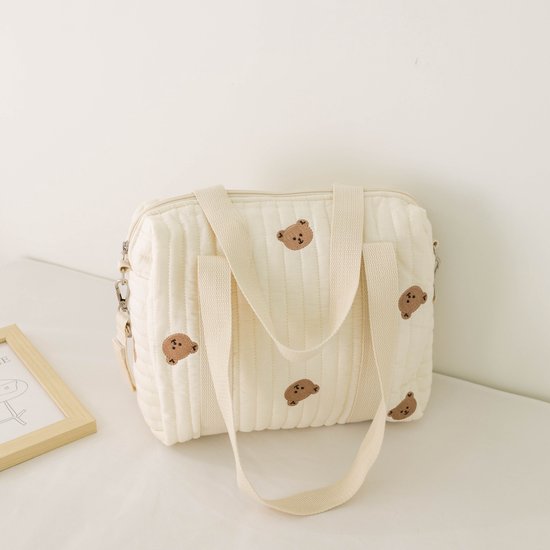 Il Bambini - Luiertas - Mombag - Schoudertas - Verzorgingstas - Kraamcadeau - Small - Duffel - Beer van IL BAMBINI