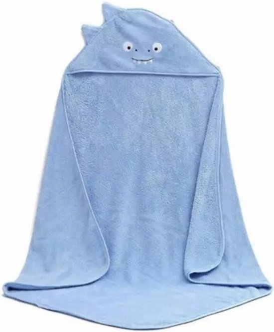 IL BAMBINI - Zachte baby badponcho - Fleece handdoek - Omslagdoek- Badcape - 90x90 cm - Blauw van IL BAMBINI