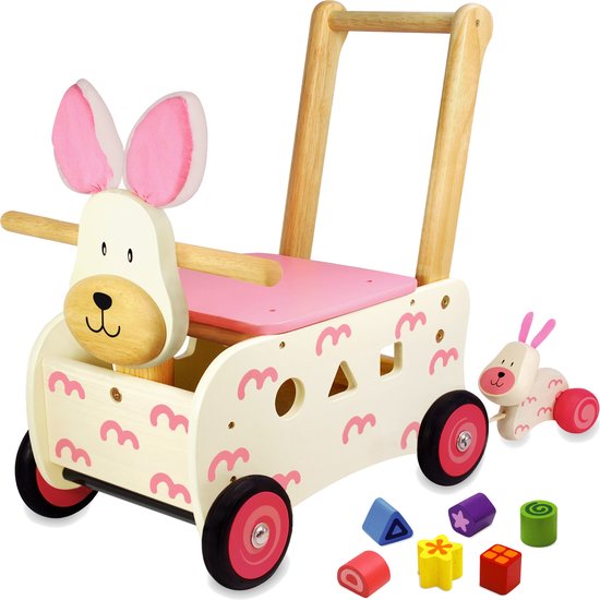 I'm Toy Loop/duwwagen Konijn - Roze van I'm Toy
