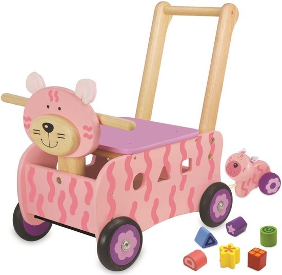I'm Toy Loop/duwwagen Poes - Roze van I'm Toy