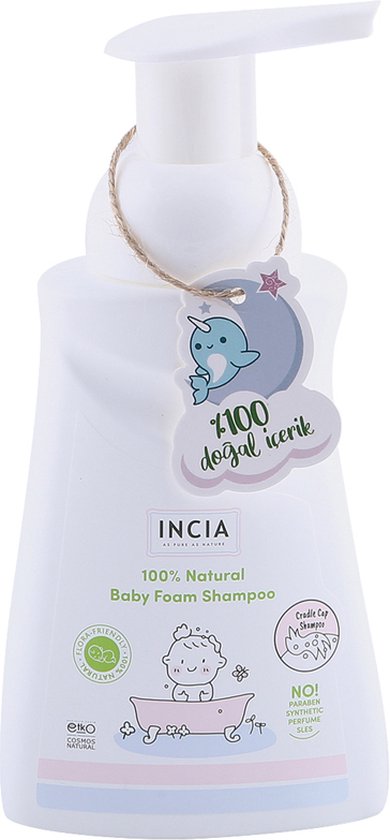 Incia Hair & Body 100% Natural Baby Foam Shampoo van Incia