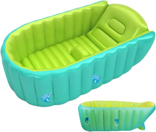 Inflatable Baby Bathtub for, Travel-Friendly Bath Tub with Spine Protection, Ergonomic Grooved Headrest for, Baby Bathing for 0-5 Year Old Kids