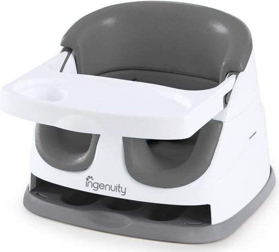 Ingenuity Baby Base 2-in-1 Stoelverhoger - Grey Slate van INGENUITY