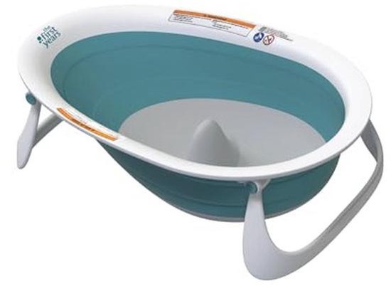 Inklapbaar babybadje voor baby's en peuters, aanpasbaar voor liggend of zittend baden, 0-18 maanden