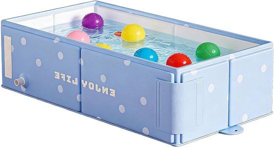 Inklapbaar Bad - Opvouwbaar Kinderbad - Kind Verzorgen - Montage Niet Vereist - 76 x 40 x 21 cm - Blauw