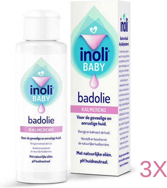 Inoli - Baby olie - Badolie - Kalmerend - Voordeelverpakking - 3 Stuks - 3x 100ML